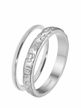 Hey Harper Aurie Ring Set Silver Size 7 Msrp $50